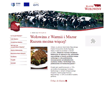 Tablet Screenshot of klaster-wolowiny.pl